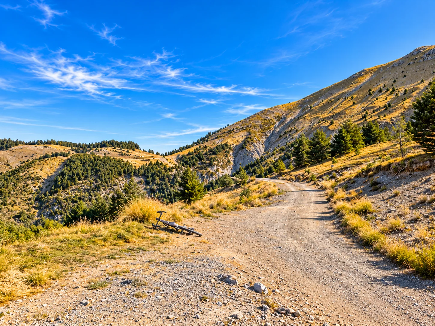 Parcours gravel en montagne près de Nice dans les Alpes-Maritimes
