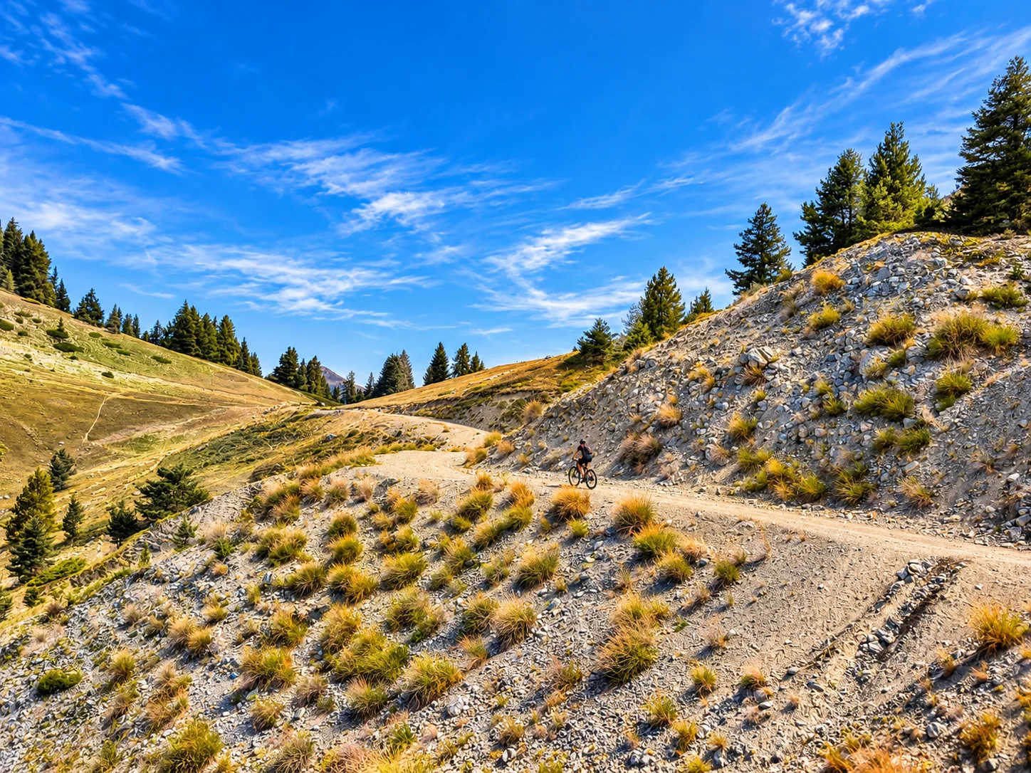 Chemin gravel en montagne dans les Alpes-Maritimes avec LAGUIDOLINE